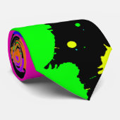#6 Verschmierte fleckige Farben Krawatte (Gerollt)