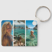 6 Vertical Strip Boho Photo Collage Schlüsselanhänger (Vorderseite)