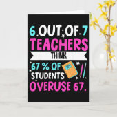 6 von 7 Lehrern glauben, dass 67% der Schüler über Karte (Gelbe Blume)