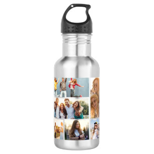 6 Vorlage für FotoCollage personalisieren Edelstahlflasche