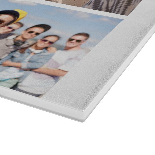 6 Vorlage für FotoCollage personalisieren Schneidebrett (Ecke)