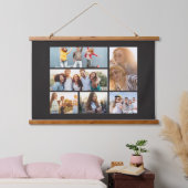 6 Vorlage für FotoCollage personalisieren Wandteppich Mit Holzrahmen (Schlafzimmer)