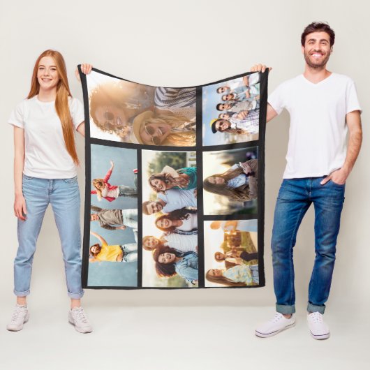 6 Vorlagenfoto-Collage Fleece Blanket (Beispiel)