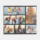 6 Vorlagenfoto-Collage Fleece Blanket (Vorderseite (Horizontal))