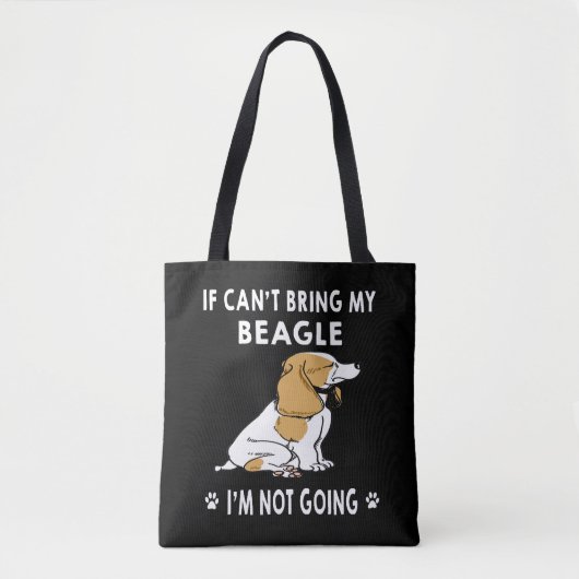 6 Wenn ich meinen Beagle nicht mitbringen kann, we Tasche (Vorderseite)