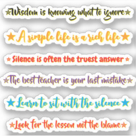 6 Wise Quotes | Motivational & Inspirational Aufkleber
