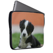 6 Wochen-alte Border-Collie Laptopschutzhülle (Vorne Rechts)