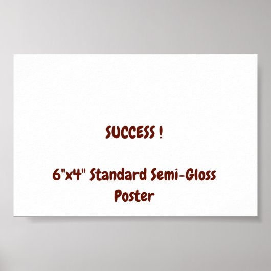 6"x4" Standardposter halbmatt Poster (Vorne)