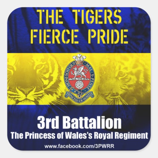 6 x 3 PWRR Square Sticker (Vorderseite)