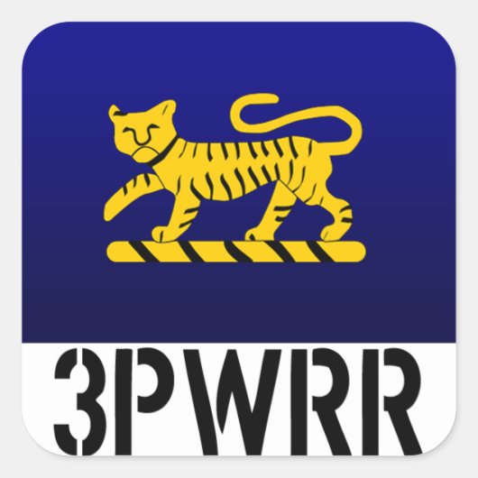 6 x 3 PWRR Tiger Stickers (Vorderseite)