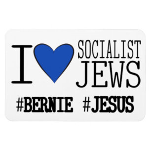 6 x 4 Car Magnet I Liebe Sozialistische Juden