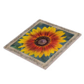 6"x 6" Keramik Tile mit Susie's Sonnenblume Fliese (Seite)