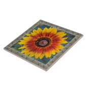 6"x 6" Keramik Tile mit Susie's Sonnenblume Fliese (Seite)
