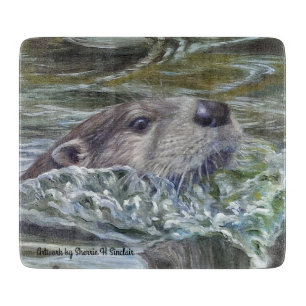 6" x 7" Glasschneiden-Brett mit Otter Schneidebrett