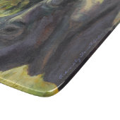 6" x 7" Glasschneidenbrett mit Nashornbild Schneidebrett (Ecke)