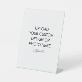 6" x 8" Plastic Pedestal Stand Sign Sockelschild