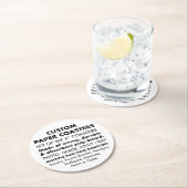 6 x Benutzerdefinierte Personalisiert 4" ROUND Pap Runder Pappuntersetzer (Vor Ort)