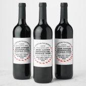 6 x Custom Wedding WINE LABELS - 3,5" x 4" Weinetikett (Flaschen)