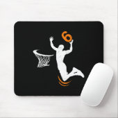 6 Year Old Basketball Dunk 6th Birthday Party Boys Mousepad (Mit Mouse)