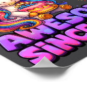 6 Year Old Girl Awesome Since 2020 Unicorn 6th Bir Poster (Ecke)