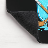 6 Year Old Hockey Ice Cream Drip Youth 6th Birthda Mousepad (Ecke)