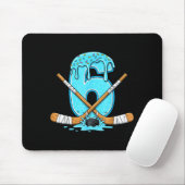 6 Year Old Hockey Ice Cream Drip Youth 6th Birthda Mousepad (Mit Mouse)
