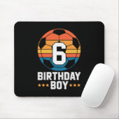 6 Year Old Soccer Player 6th Birthday For Boys Mousepad (Mit Mouse)