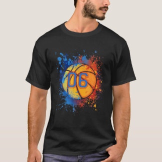 6 Years Old 6th Birthday Basketball Gift For Boys T-Shirt