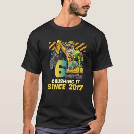 6 Zerkleinerung seit 2017 Bagger 6 Jahre alt 6. T-Shirt (Vorderseite)