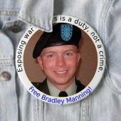 6 Zoll freier BradleyManning Knopf Button (Beispiel)