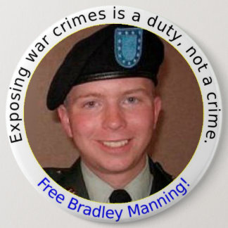 6 Zoll freier BradleyManning Knopf Button