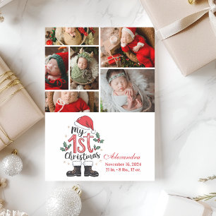 6Foto Süßer Santa Baby 1. Weihnachten