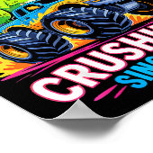 6nd Birthday Monster Truck Dinosaur Since 2020 Raw Poster (Ecke)