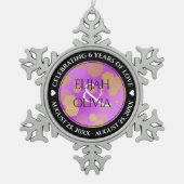 6th 33rd 47th 48th Amethyst Wedding Anniversary Schneeflocken Zinn-Ornament (Vorderseite)