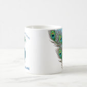 6th Anniversary Peacock Feather Customizable Kaffeetasse (Mittel)