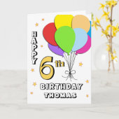 6th Birthday Card Karte (Gelbe Blume)
