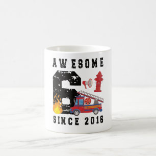 6th Birthday Gift Firefighter Boy Born in 2016 Kaffeetasse