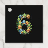 6th Birthday Sea Turtle Tortoise Theme Party 6 Yea Geschenkanhänger (Vorderseite)