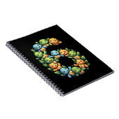 6th Birthday Sea Turtle Tortoise Theme Party 6 Yea Notizblock (Rechte Seite)