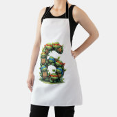 6th Birthday Sea Turtle Tortoise Theme Party 6 Yea Schürze (InSitu)