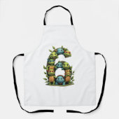 6th Birthday Sea Turtle Tortoise Theme Party 6 Yea Schürze (Vorderseite)