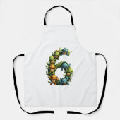 6th Birthday Sea Turtle Tortoise Theme Party 6 Yea Schürze (Vorderseite)