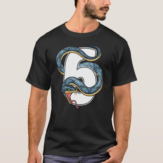 6th Birthday Snake Lover Six 6 Year Old Birthday B T-Shirt (Vorderseite)