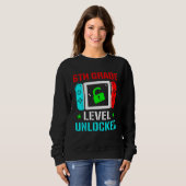 6th Grade Level Unlocked Back To School Gamer Boy Sweatshirt (Vorne ganz)