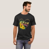6th sixth Grade Floral Heart Back To School Teache T-Shirt (Vorne ganz)