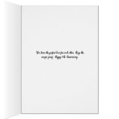 6th Wedding Anniversary Card Blauen Blumen (Innen (Rechts))