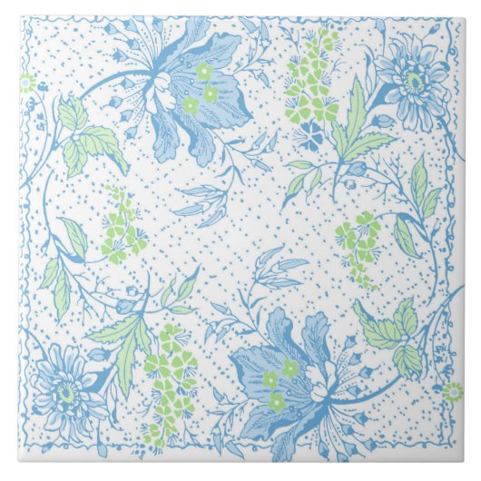 6x6 Damsel Floral Tile Fliese (Vorderseite)