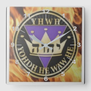 6x6 Keramik des göttlichen Blaze Quadratische Wanduhr