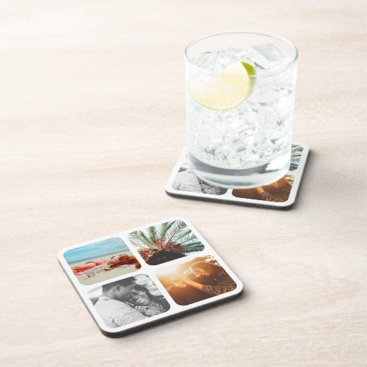 6x Untersetzer Set 4 Fotomodulenraster Runded Cork (Rechte Seite)