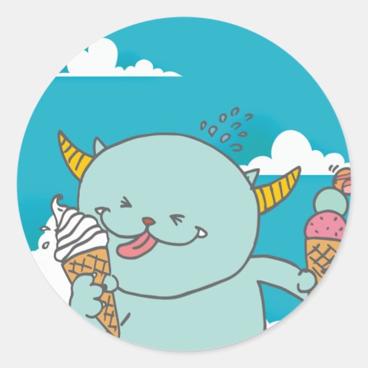 7月モンスターシール。 RUNDER AUFKLEBER (Vorderseite)